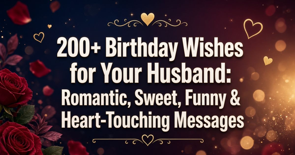 Birthday Wishes for Your Husband