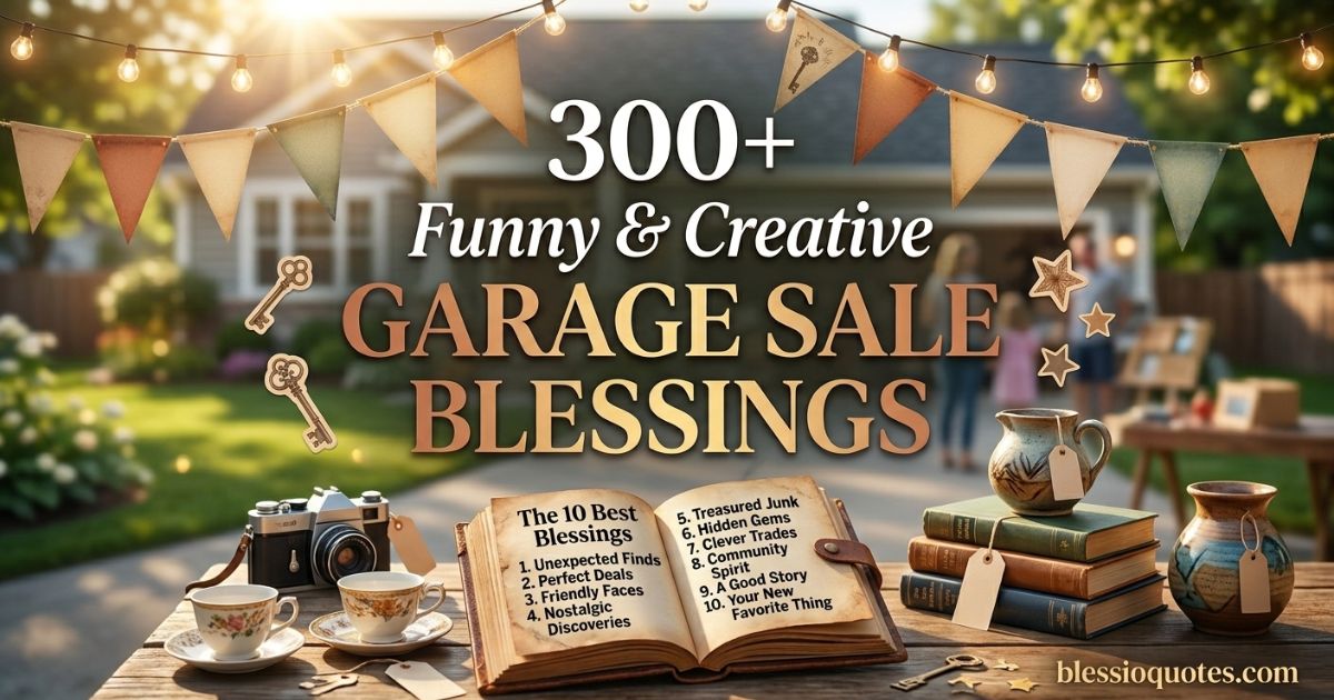 Creative Garage Sale Blessings