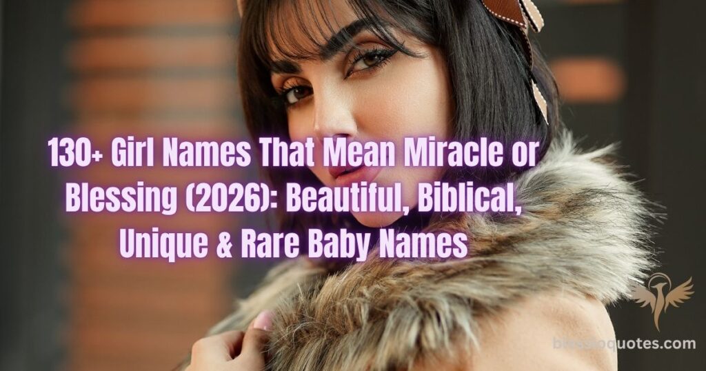 Girl Names That Mean Miracle or Blessing