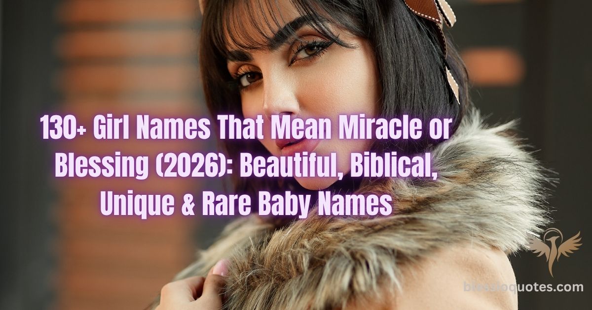 Girl Names That Mean Miracle or Blessing