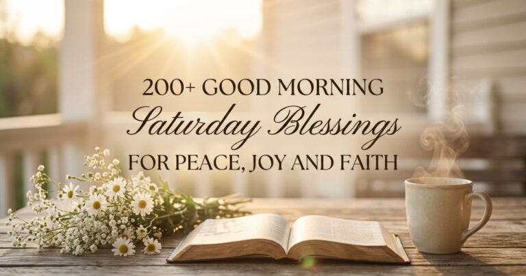 Good Morning Saturday Blessings